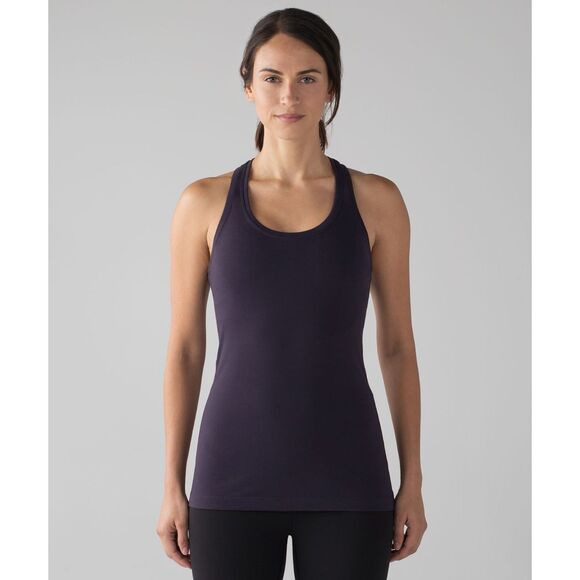 Lululemon cool racerback tank hip length dark purple size 8 - Picture 2 of 6